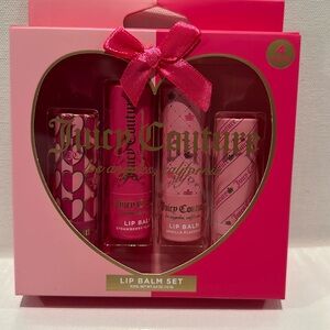 Juicy Couture (4) Piece Lip Balm Set.